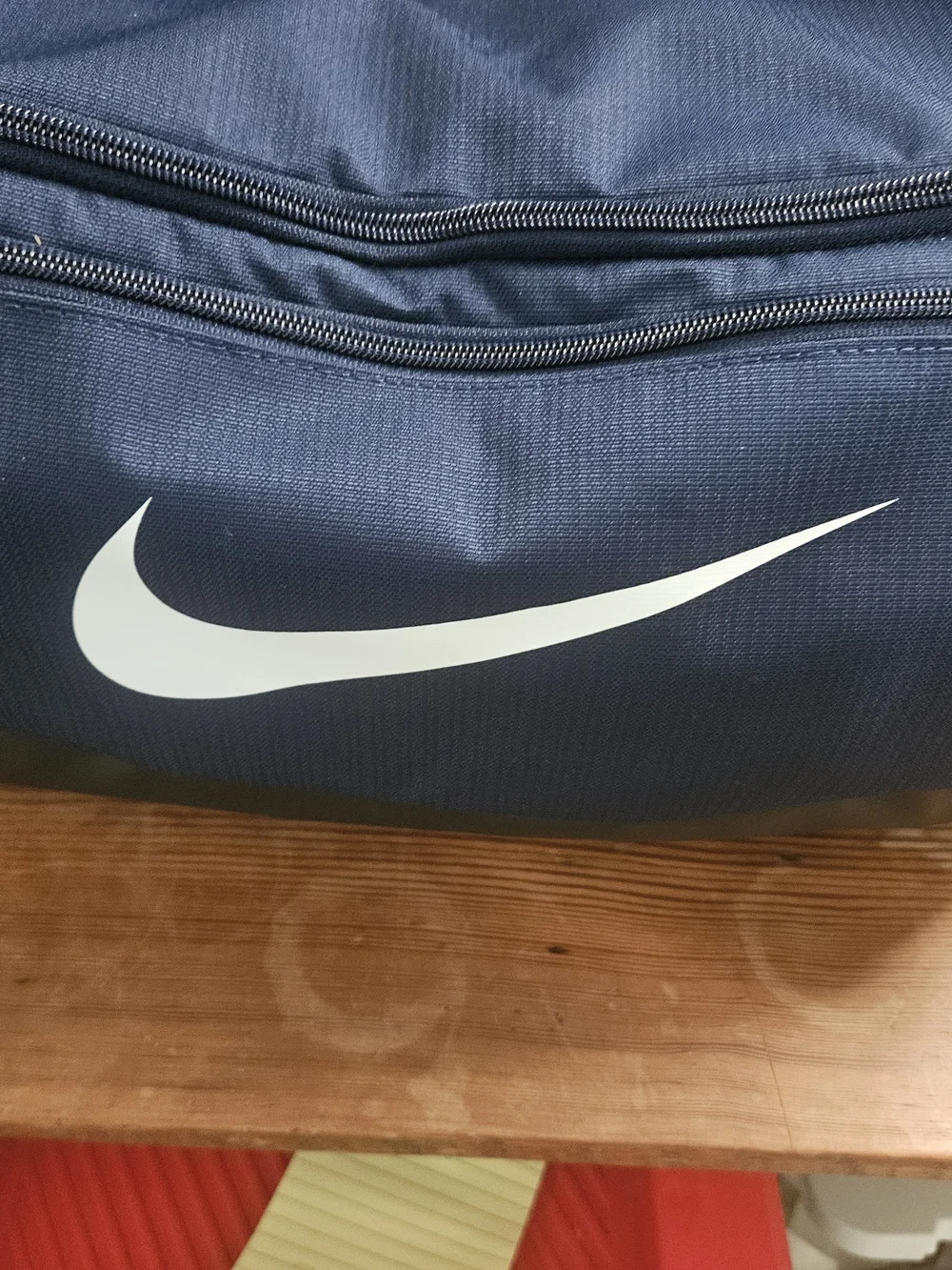 Nike Men’s Navy Duffel Bag with White Swoosh
